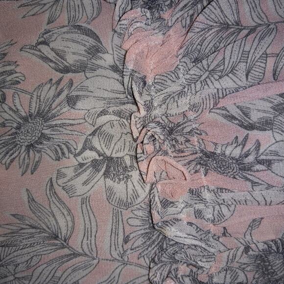 NWT MISA Los Angeles "Giroux" Baby Pink Off Shoulder Floral Mini Dress Size S - Picture 6 of 6